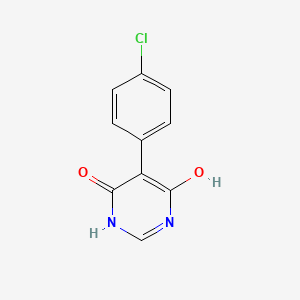 Chemical structure of 5-(4-Chlorophenyl)pyrimidine-4,6-diol