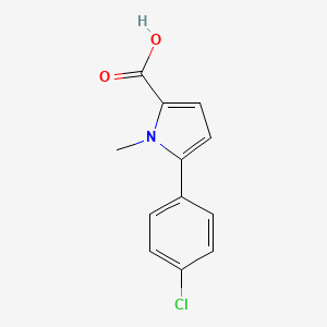 Chemical structure of 5-(4-Chlorophenyl)-1-methyl-1H-pyrrole-2-carboxylic acid