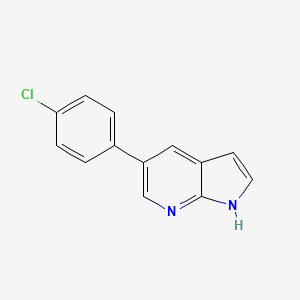 Chemical structure of 5-(4-Chlorophenyl)-1H-pyrrolo[2,3-b]pyridine