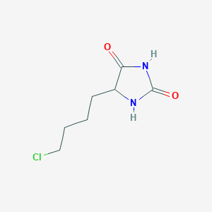 Chemical structure of 5-(4-Chlorobutyl)hydantoin