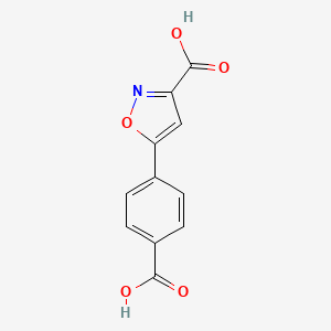 Chemical structure of 5-(4-Carboxyphenyl)isoxazole-3-carboxylic Acid