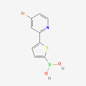 Chemical structure of 5-(4-Bromopyridin-2-yl)thiophene-2-boronic acid