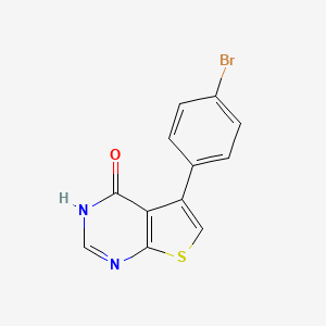 Chemical structure of 5-(4-Bromophenyl)thieno[2,3-d]pyrimidin-4(3H)-one