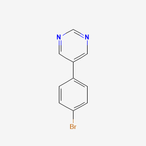 Chemical structure of 5-(4-Bromophenyl)pyrimidine