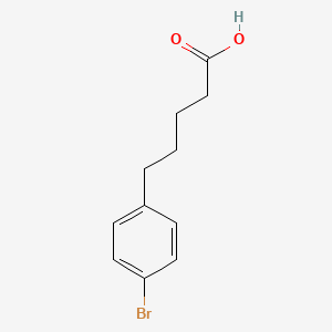 Chemical structure of 5-(4-Bromophenyl)pentanoic acid