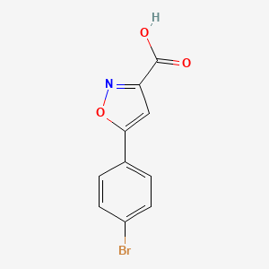 Chemical structure of 5-(4-Bromophenyl)isoxazole-3-carboxylic Acid