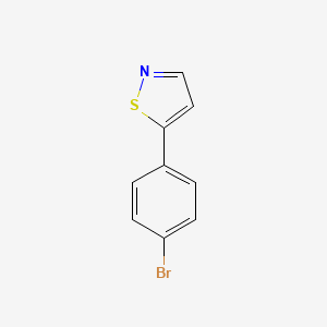 Chemical structure of 5-(4-Bromophenyl)isothiazole