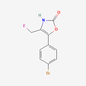 Chemical structure of 5-(4-Bromophenyl)-4-(fluoromethyl)oxazol-2(3H)-one