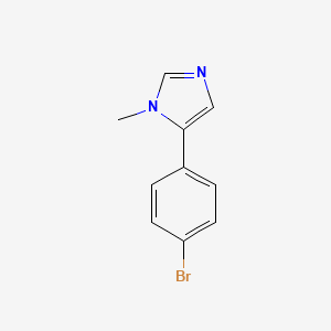 Chemical structure of 5-(4-Bromophenyl)-1-methylimidazole
