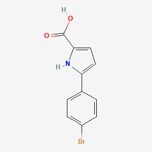 Chemical structure of 5-(4-Bromophenyl)-1H-pyrrole-2-carboxylic acid