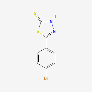 Chemical structure of 5-(4-Bromophenyl)-1,3,4-thiadiazole-2(3H)-thione