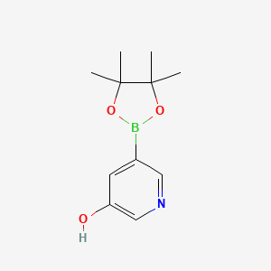 Chemical structure of 5-Hydroxypyridine-3-boronic acid pinacol ester