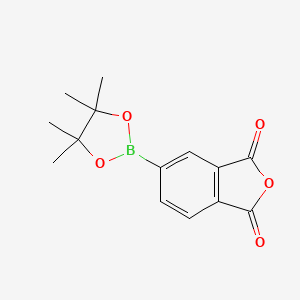 Chemical structure of Phthalic anhydride-4-boronic acid pinacol ester