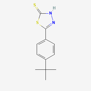 Chemical structure of 5-(4-(tert-Butyl)phenyl)-1,3,4-thiadiazole-2(3H)-thione