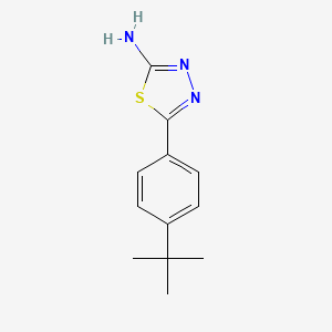 Chemical structure of 5-(4-tert-Butylphenyl)-1,3,4-thiadiazol-2-amine