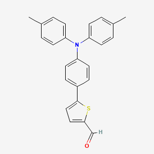 Chemical structure of 5-(4-(Di-p-tolylamino)phenyl)thiophene-2-carbaldehyde