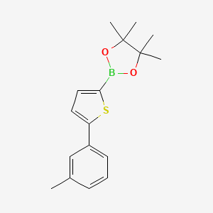 Chemical structure of 5-(3-Tolyl)thiophene-2-boronic acid pinacol ester