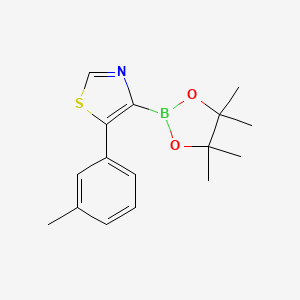Chemical structure of 5-(3-Tolyl)thiazole-4-boronic acid pinacol ester
