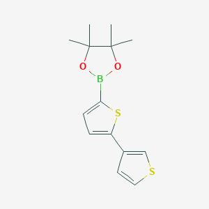 Chemical structure of 5-(3-Thienyl)thiophene-2-boronic acid pinacol ester
