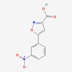 Chemical structure of 5-(3-Nitrophenyl)isoxazole-3-carboxylic Acid