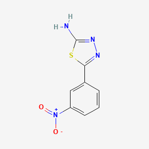 Chemical structure of 5-(3-Nitrophenyl)-1,3,4-thiadiazol-2-amine