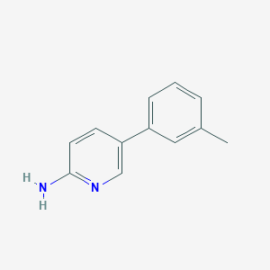 Chemical structure of 5-(3-methylphenyl)pyridin-2-amine