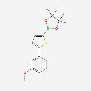 Chemical structure of 5-(3-Methoxyphenyl)thiophene-2-boronic acid pinacol ester