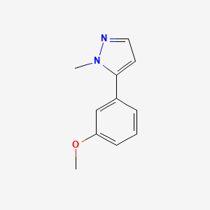 Chemical structure of 5-(3-Methoxyphenyl)-1-methyl-1H-pyrazole