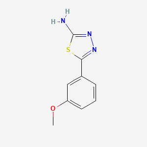 Chemical structure of 5-(3-Methoxyphenyl)-1,3,4-thiadiazol-2-amine