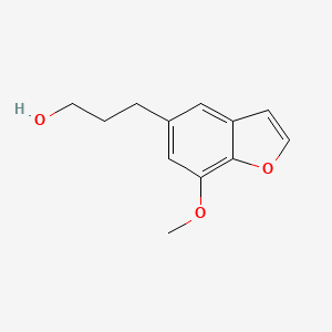 Chemical structure of 5-(3-Hydroxypropyl)-7-methoxybenzofuran