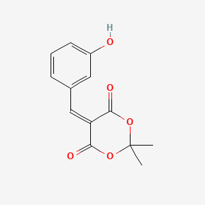 Chemical structure of 5-(3-hydroxybenzylidene)-2,2-dimethyl-1,3-dioxane-4,6-dione