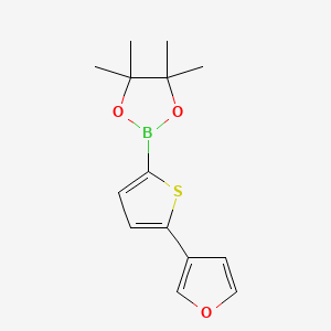 Chemical structure of 5-(3-Furyl)thiophene-2-boronic acid pinacol ester