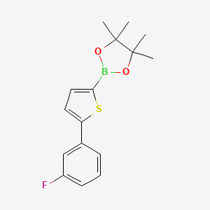 Chemical structure of 5-(3-Fluorophenyl)thiophene-2-boronic acid pinacol ester