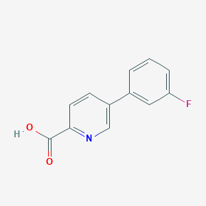 Chemical structure of 5-(3-Fluorophenyl)picolinic acid