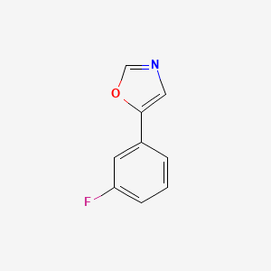 Chemical structure of 5-(3-Fluorophenyl)oxazole