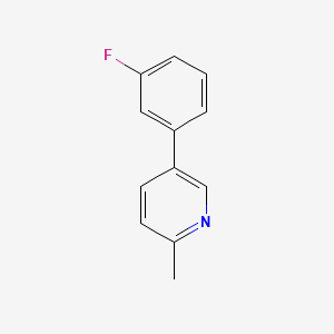 Chemical structure of 5-(3-Fluorophenyl)-2-Methyl-Pyridin
