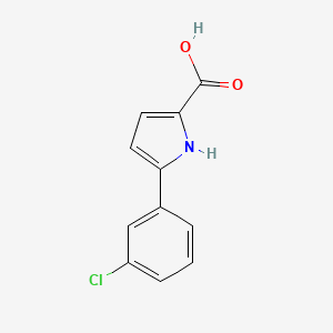 Chemical structure of 5-(3-Chlorophenyl)-1H-pyrrole-2-carboxylic acid
