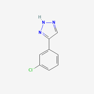 Chemical structure of 5-(3-Chlorophenyl)-1H-1,2,3-triazole
