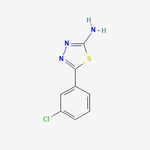 Chemical structure of 5-(3-Chlorophenyl)-1,3,4-thiadiazol-2-amine