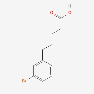 Chemical structure of 5-(3-Bromophenyl)pentanoic acid
