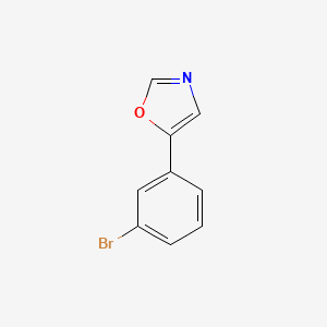 Chemical structure of 5-(3-Bromophenyl)oxazole