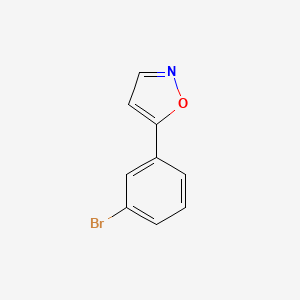 Chemical structure of 5-(3-Bromophenyl)isoxazole