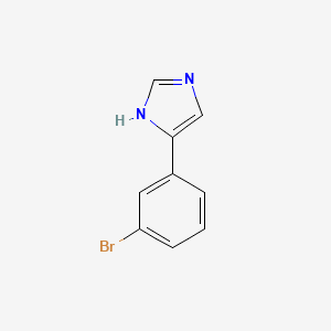 Chemical structure of 5-(3-Bromophenyl)-1H-imidazole