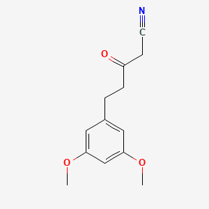 Chemical structure of 5-(3,5-Dimethoxyphenyl)-3-oxopentanenitrile