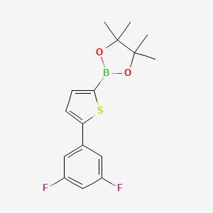 Chemical structure of 5-(3,5-Difluorophenyl)thiophene-2-boronic acid pinacol ester