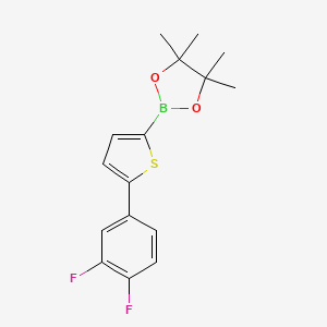 Chemical structure of 5-(3,4-Difluorophenyl)thiophene-2-boronic acid pinacol ester