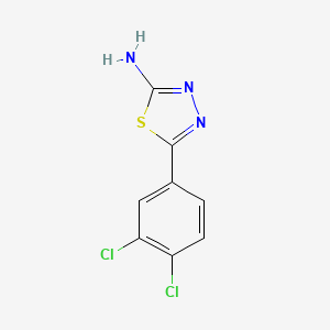 Chemical structure of 5-(3,4-Dichlorophenyl)-1,3,4-thiadiazol-2-amine