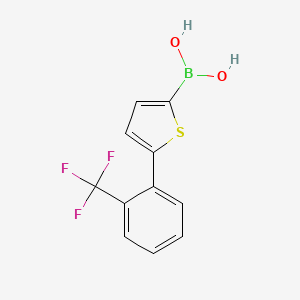 Chemical structure of 5-(2-Trifluoromethylphenyl)thiophene-2-boronic acid