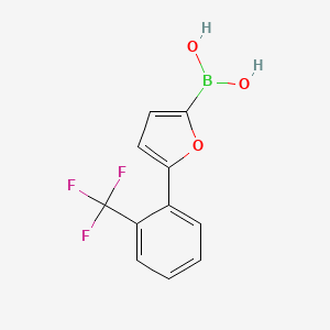Chemical structure of 5-(2-trifluoromethylphenyl)furan-2-boronic acid