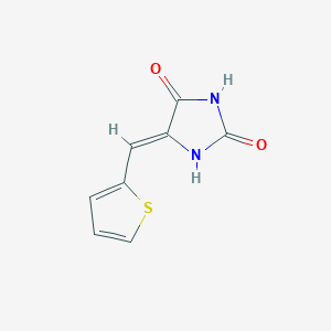 Chemical structure of 5-(2-Thienylmethylene)-2,4-Imidazolidinedione